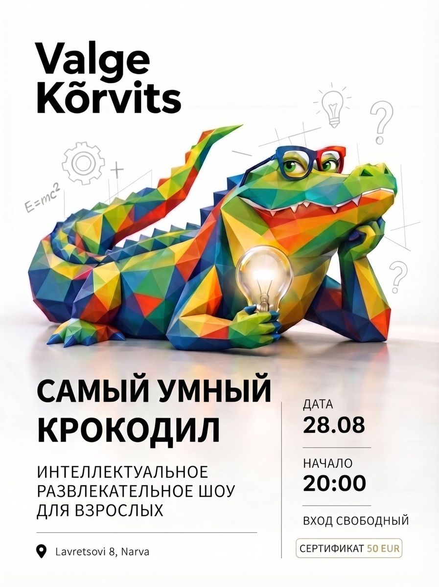 Афиша «Самый умный крокодил»